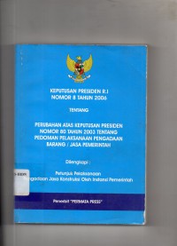 Image of Keputusan Presiden RI Nomor 8 Tahun 2006